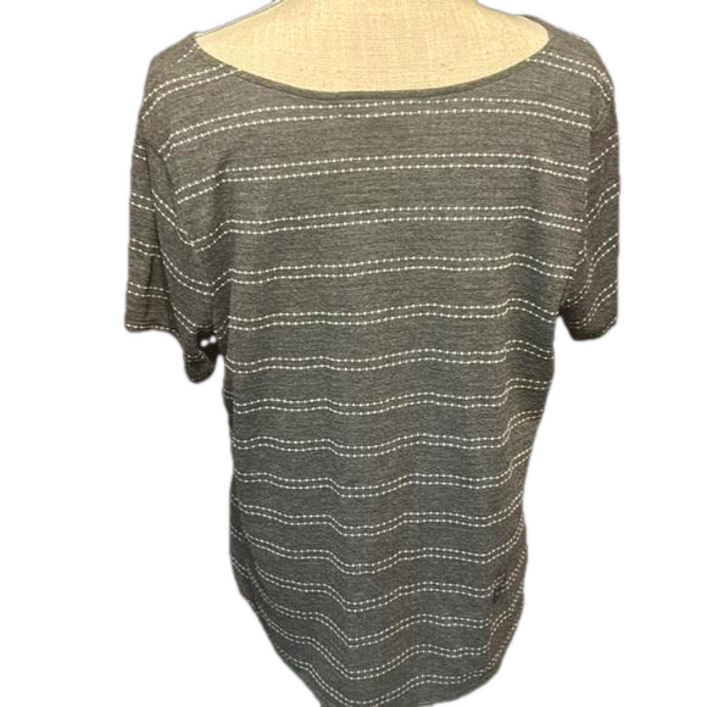 Always Indigo Short Sleeve Front Twisted Knot Tee - Picture 3 of 4